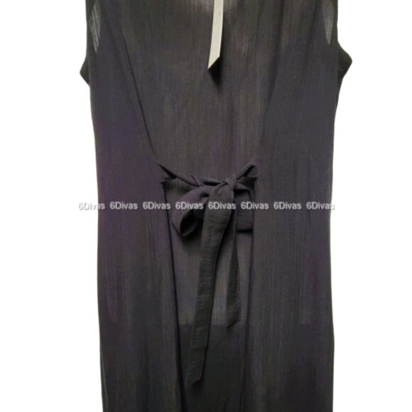 RAYON Black Sleeveless Relaxed Fit Crinkle Black Dress Sizes L and XL - NWT - Picture 5 of 5